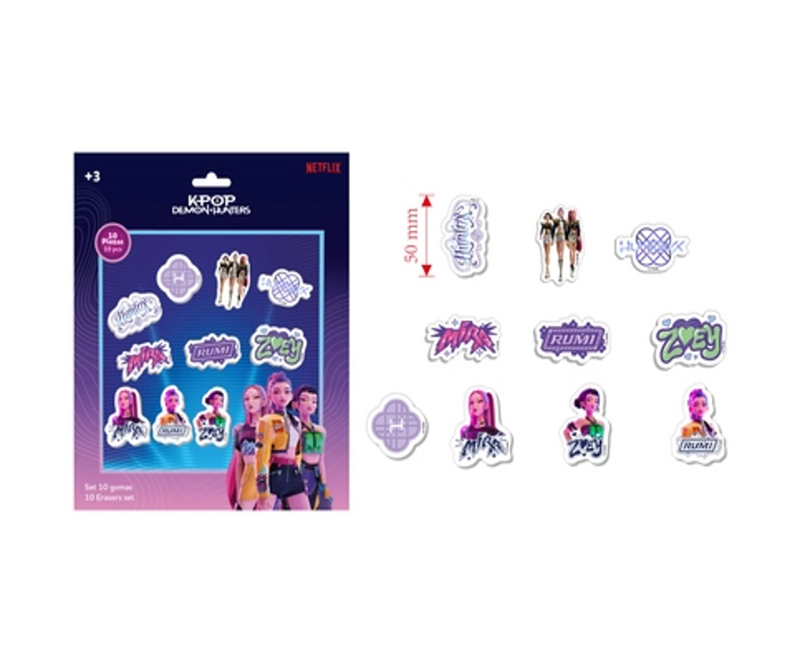 K-POP DEMON HUNTERS - Pack of 10 Erasers