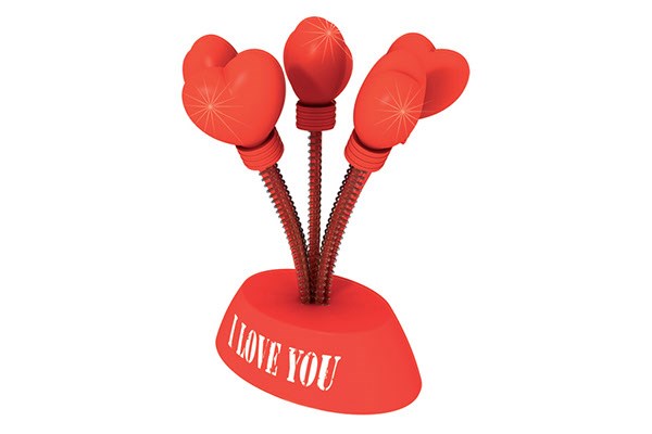 Light flashing heart 6 led 23cm ex. 3xAAA batterie