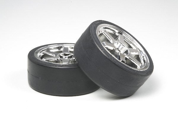 RC 6-SPOKE PLATED WHEELS DRIFT 26MM