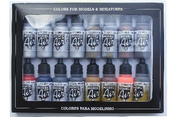 Model Air set metallic effects 16x17ml