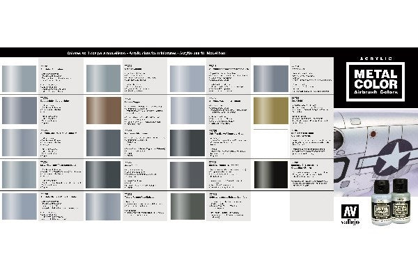 Color chart metal color