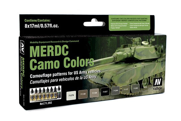 MERDC Camo Colors 8x17ml