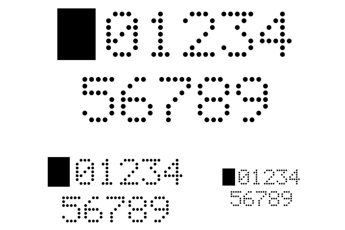 Stencil Digital Numbers