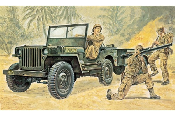 1:35 Willys MB Jeep with Trailer