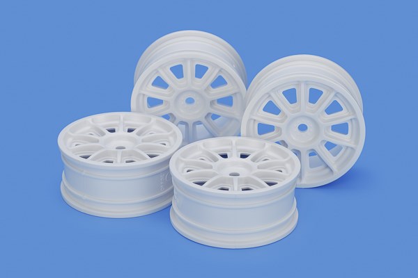 TH 10-Spoke Wheels (White) (24mm Width, Offset 0)