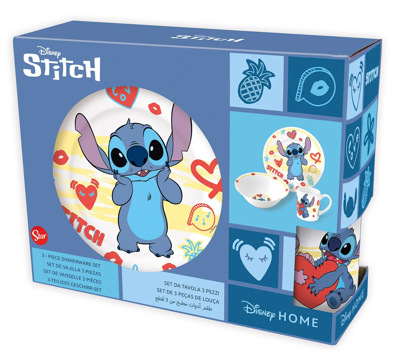 STITCH - Dinner Set - Mug 325ml + Bowl + Plate 3pc