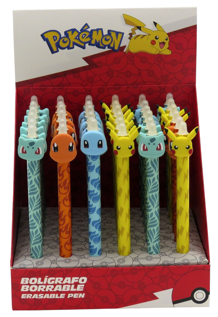 POKEMON - Starter - Head Topper Erasable Gel Pen (Display 36 pcs)