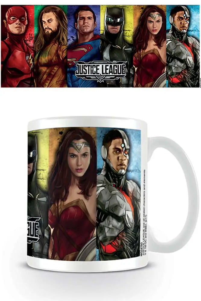 JUSTICE LEAGUE MOVIE HEROES STRIPES MUG