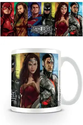JUSTICE LEAGUE MOVIE HEROES STRIPES MUG