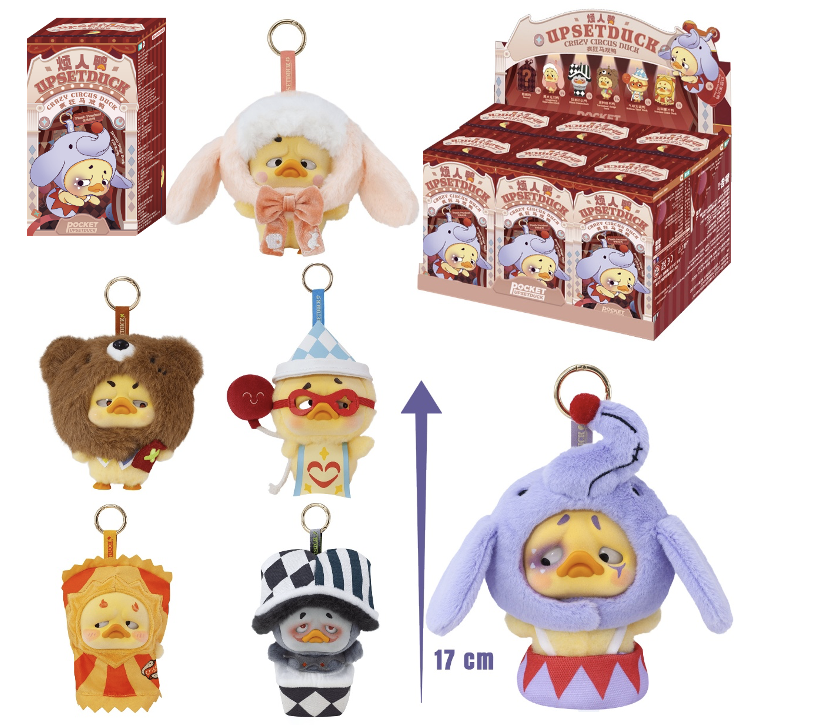 UPSETDUCK - Crazy Circus - Display of 6 Ducks 17cm - Mystery Box