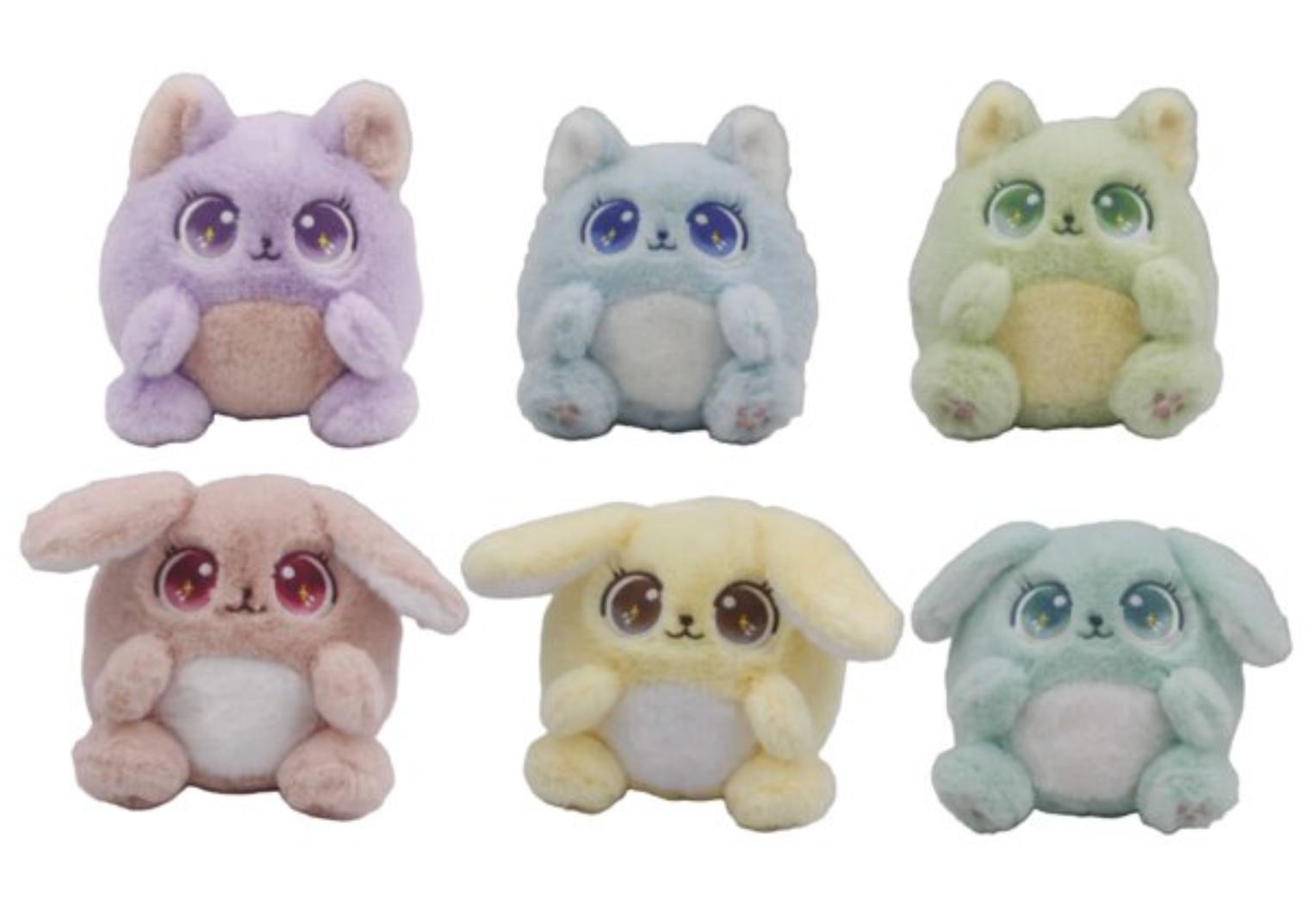 KAWAII - Cats & Dogs - Assortment of 12 Plushs 18cm - 6 Models