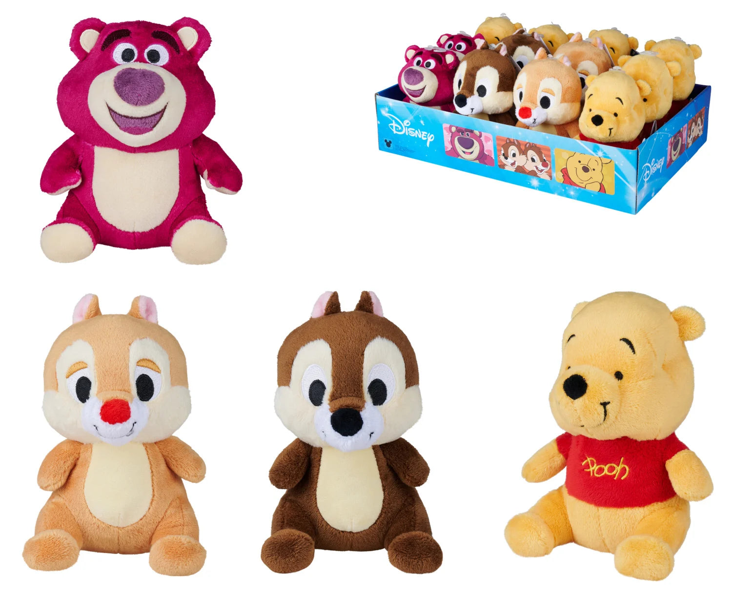 DISNEY - Classic  - Display of 12 Plushs 17cm - 4 Models