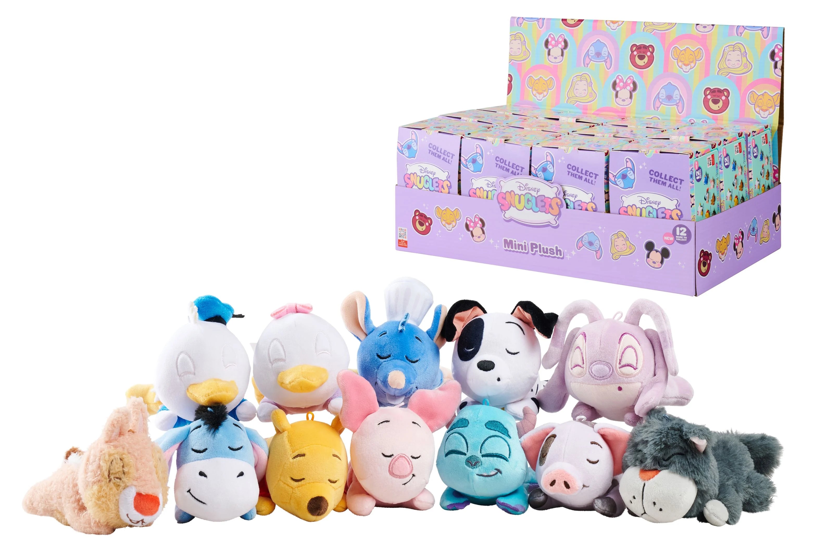 DISNEY - Serie 2 - Display of 12 'Snuglets' Blid Box Plush - 14cm