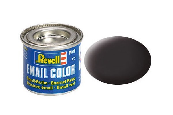 Enamel 14 ml. tar black, mat