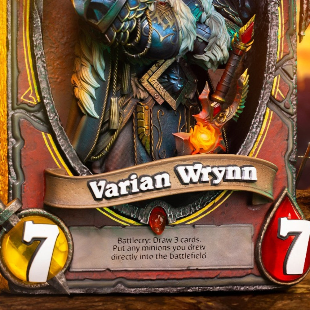 Blizzard Hearthstone Varian Wrynn Art Statue Frame