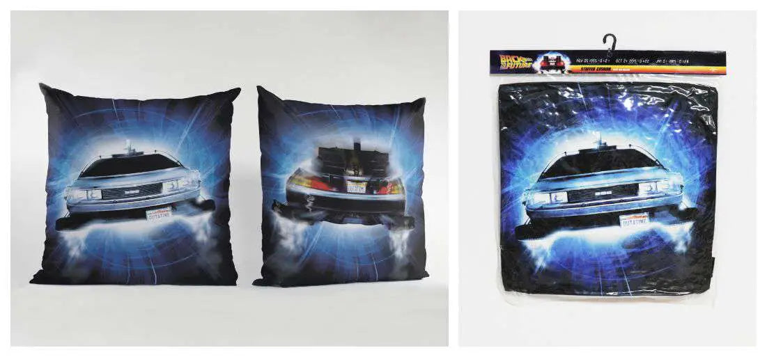 BTTF DELOREAN ROADS SQUARE CUSHION