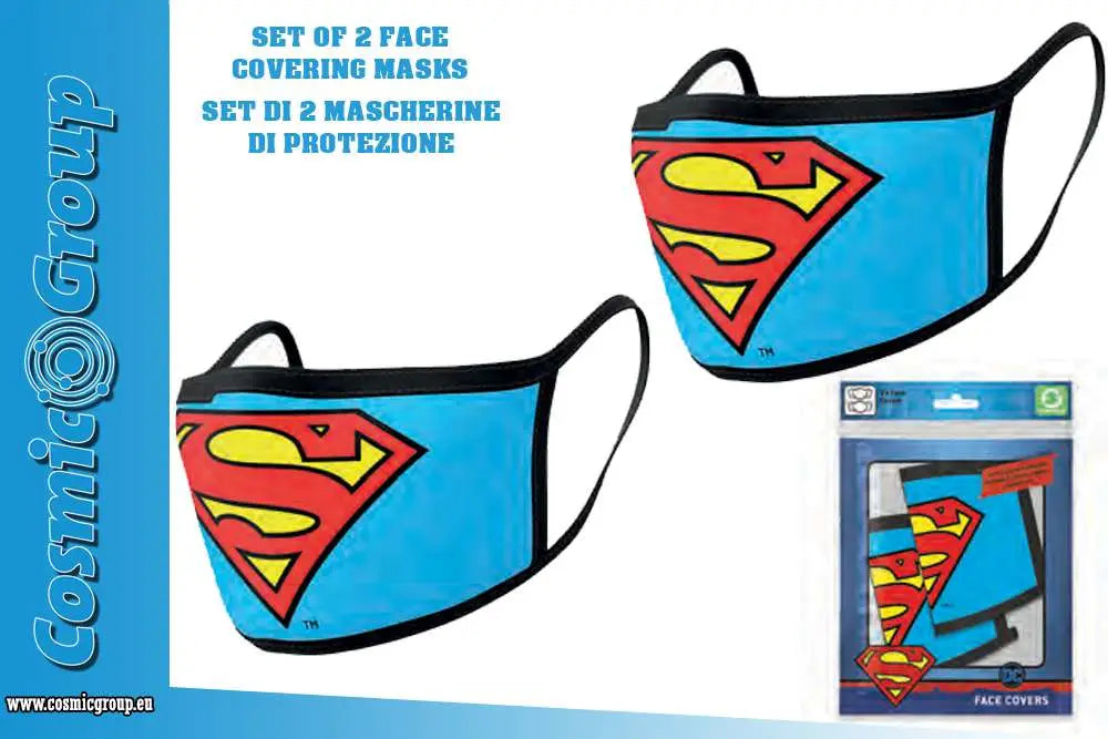 SUPERMAN LOGO FACE DC COVER.MASK SET(2)