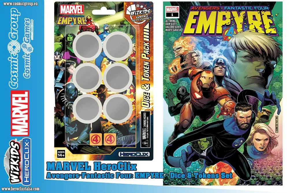 MHC AVENGERS F4 EMPYRE DICE & TOKEN