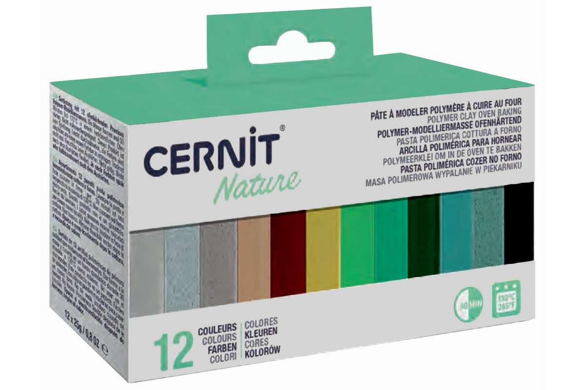 Cernit gaveæske 12x25g, natur