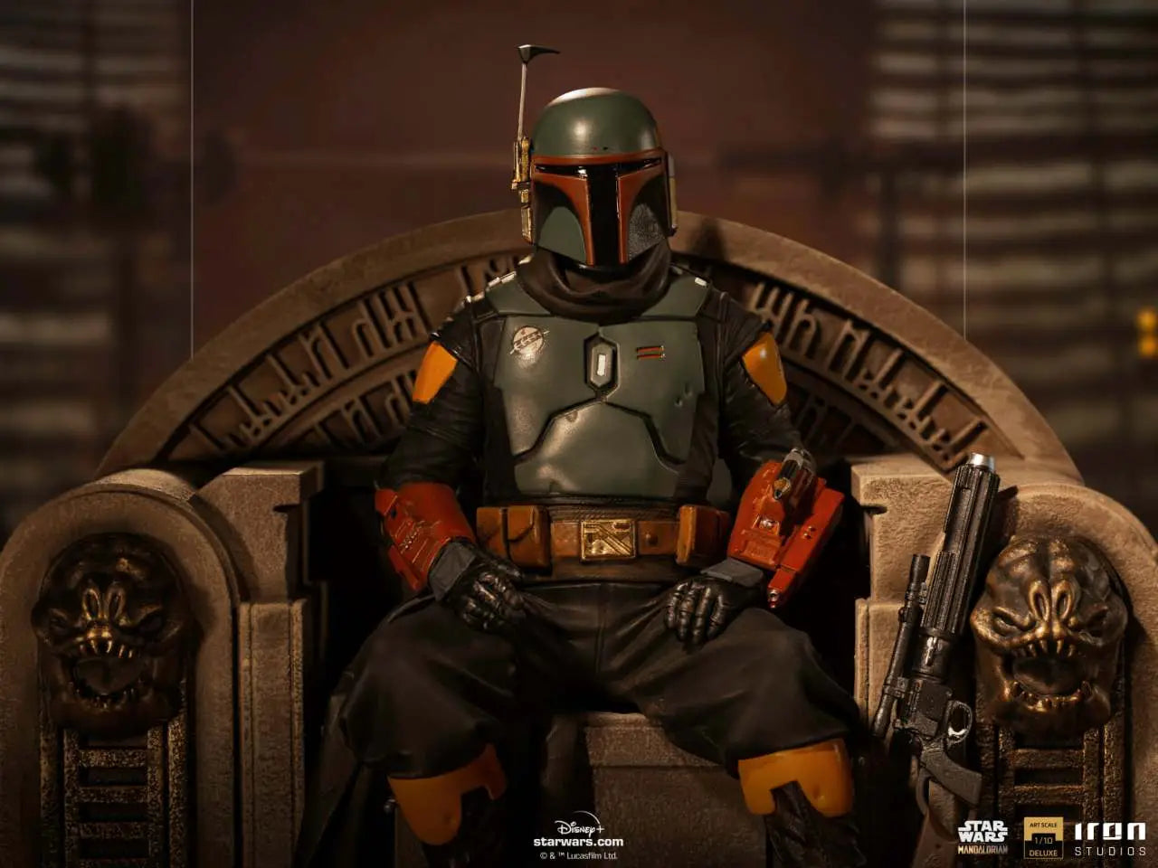 MANDALORIAN BOBAFETT ON THRONE DLX 1/10