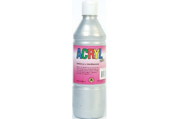 Acryl metallic 500ml sølv