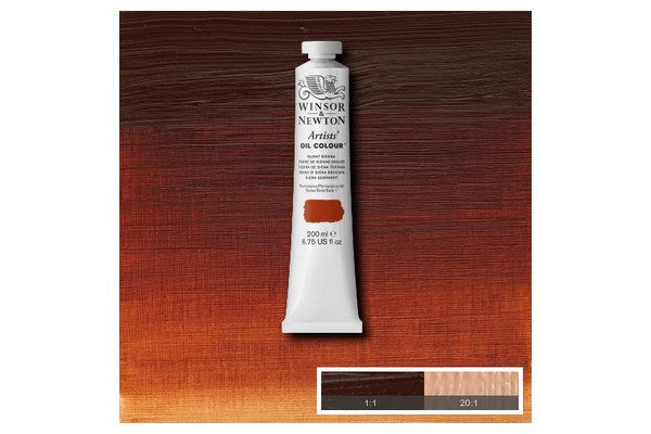 Artists oil colour 200ml burnt sienna 074