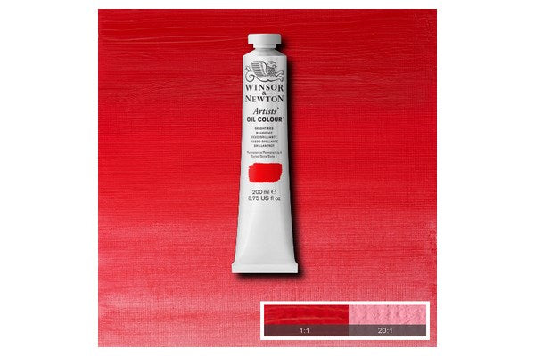 Artists oil colour 200ml bright red 042