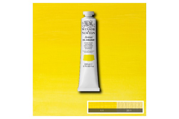 Artists oil colour 200ml winsor yellow 730