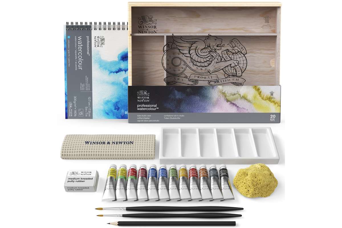 Watercolour proff. travel box, 20pcs ass.