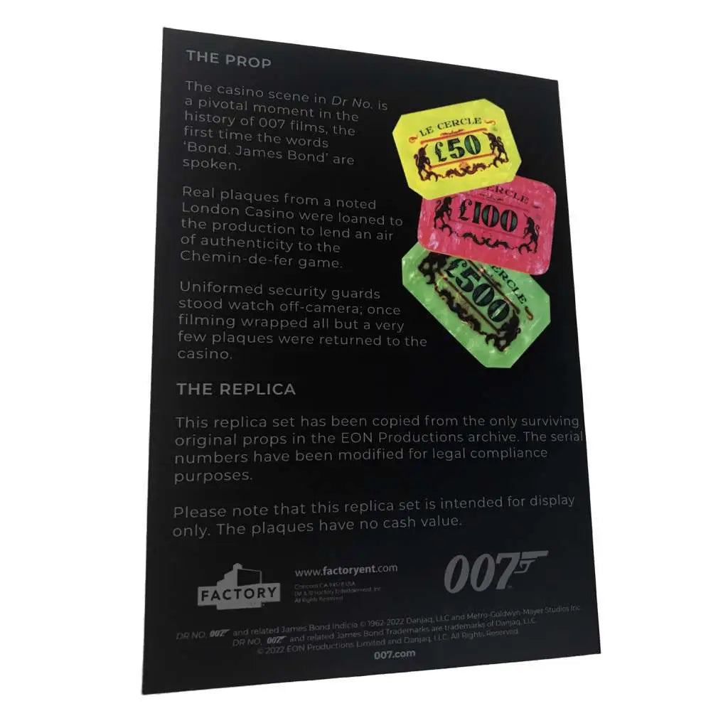 JAMES BOND DR NO CASINO SET LTD ED PROP