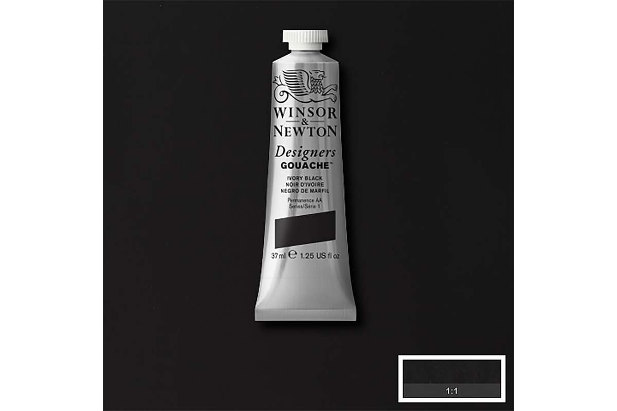 Designers Gouache 37ml Ivory Black Row