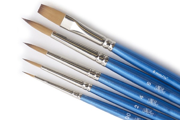 Cotman brush set short handle round 5pcs ass.