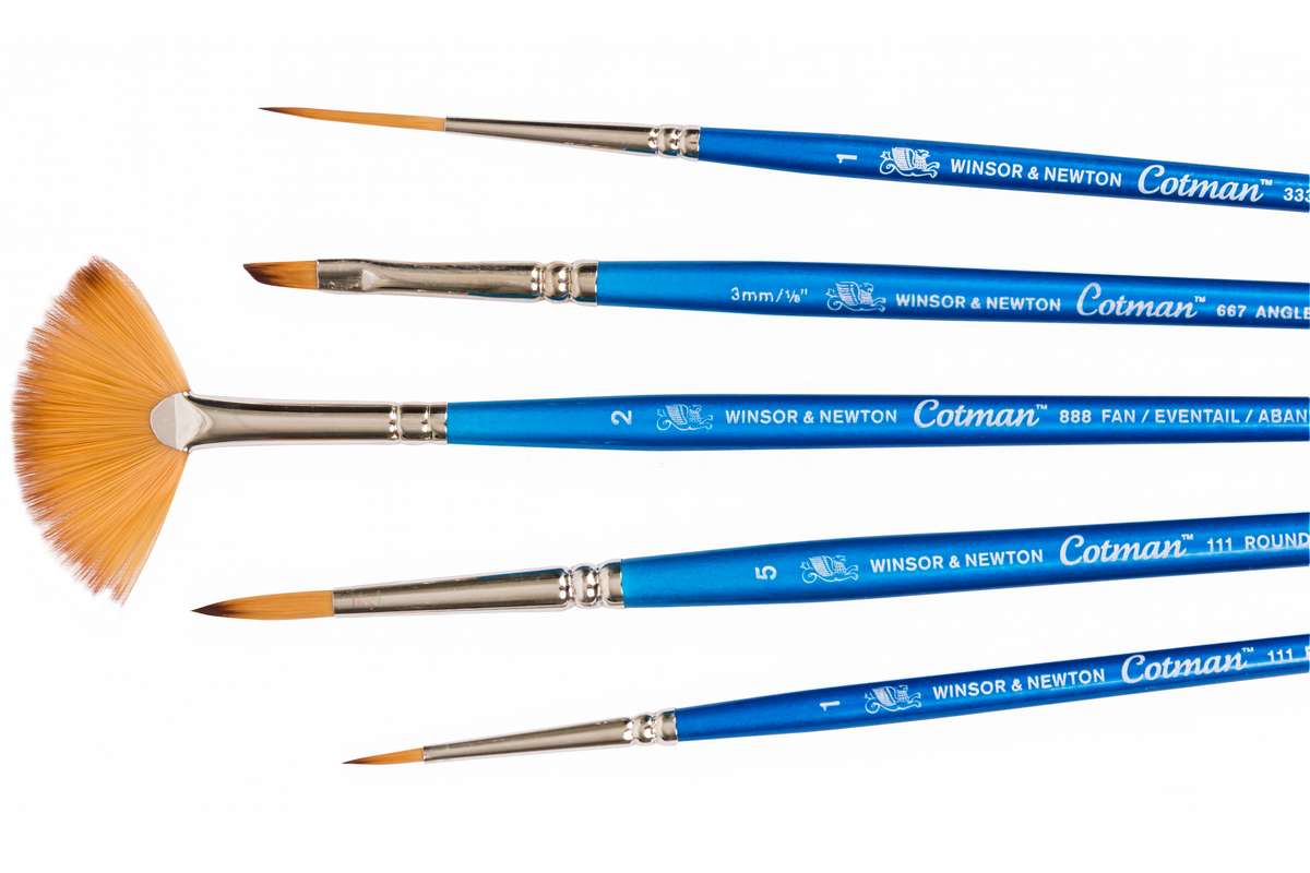 Cotman watercolour brush set short handle 5pcs ass
