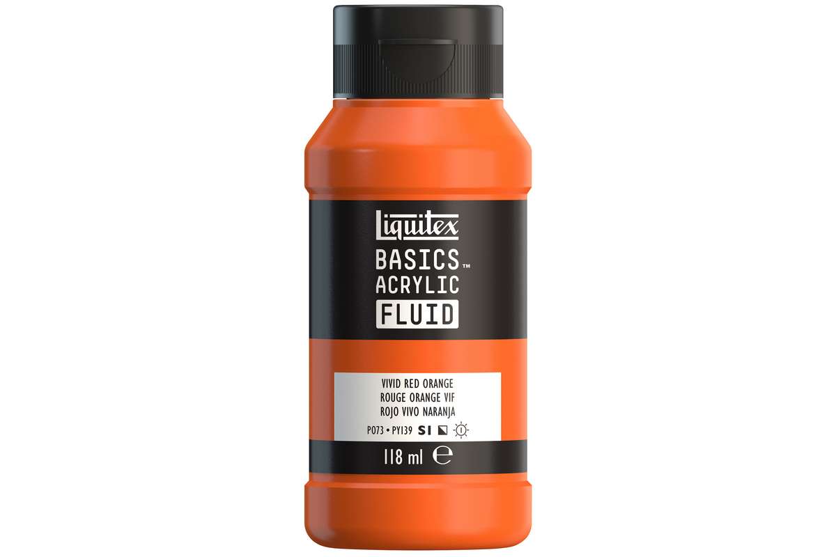 Basics fluid 118ml vivid red orange row 620