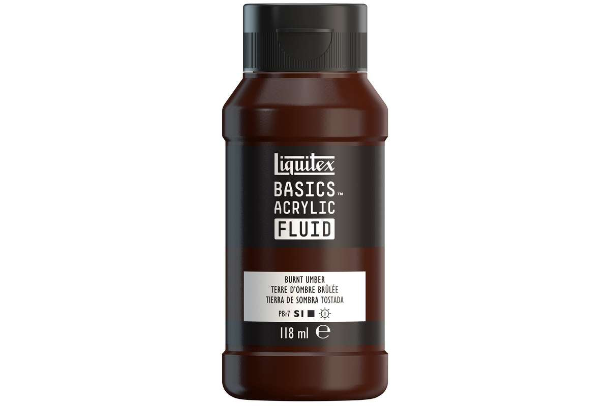 Basics fluid 118ml burnt umber row 128