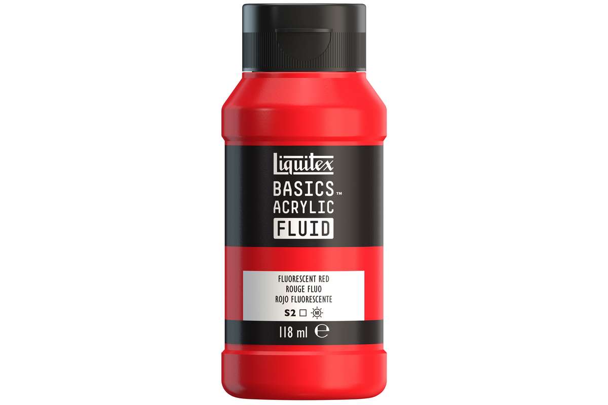 Basics fluid 118ml fluorescent red row 983