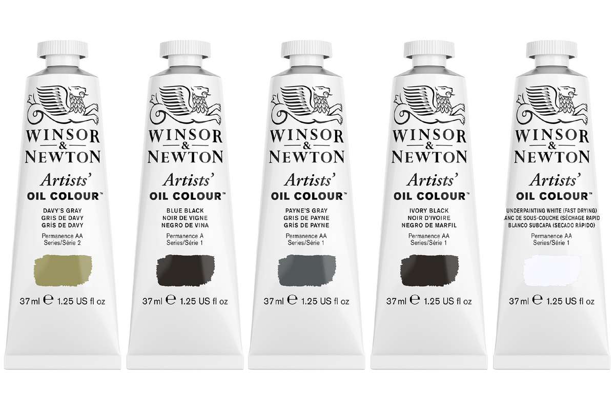 Artists oil colour 5x37ml, Neutral set