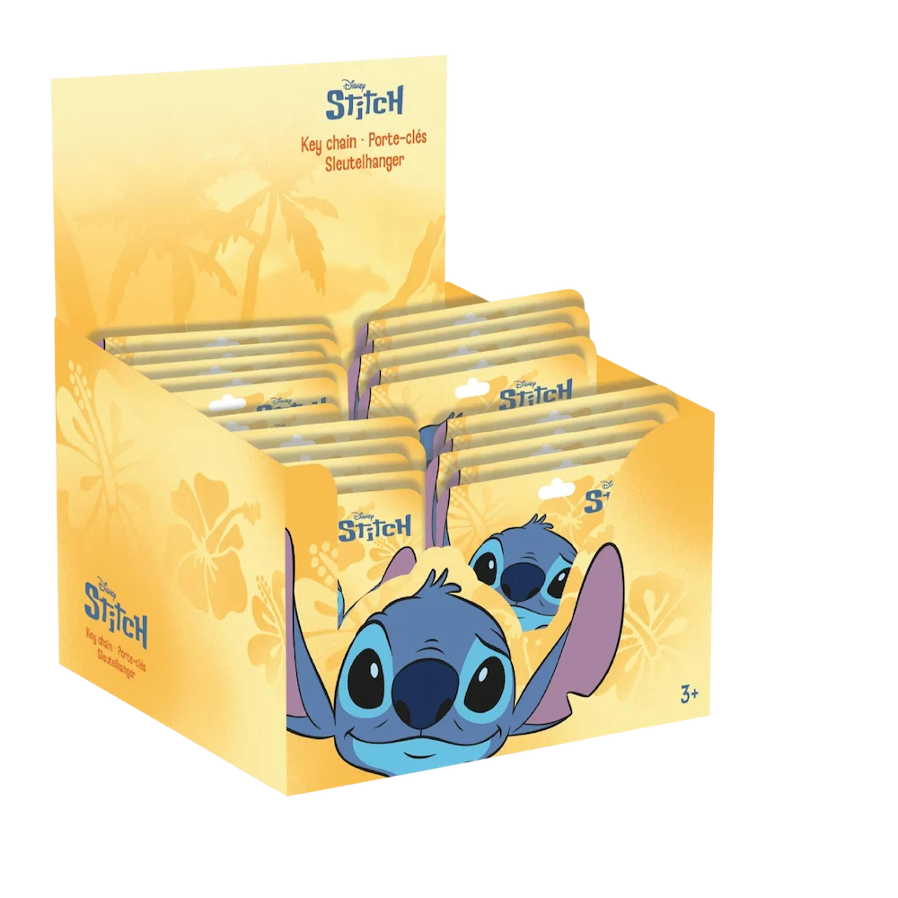 STITCH - Display of 25pc 3D Foam Keychain - 5 Models