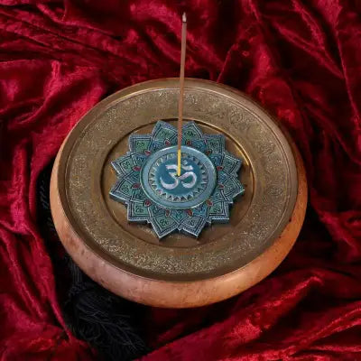 INCENSE BURNER OM SACRED SOUND SET 4