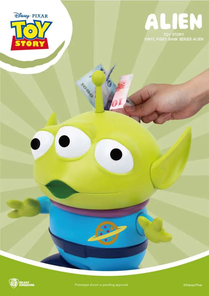 TOY STORY LARGE VINYL PIGGY BANK ALIEN