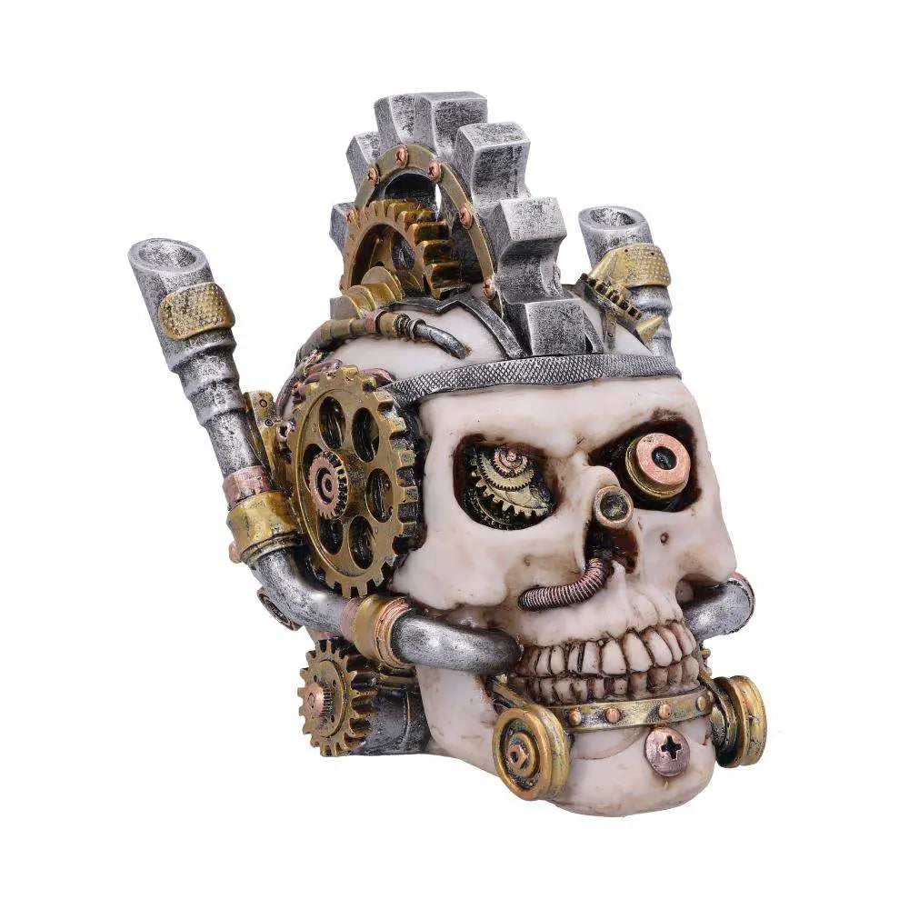 STEAMPUNK MECHANICAL METAL HEAD SKULL