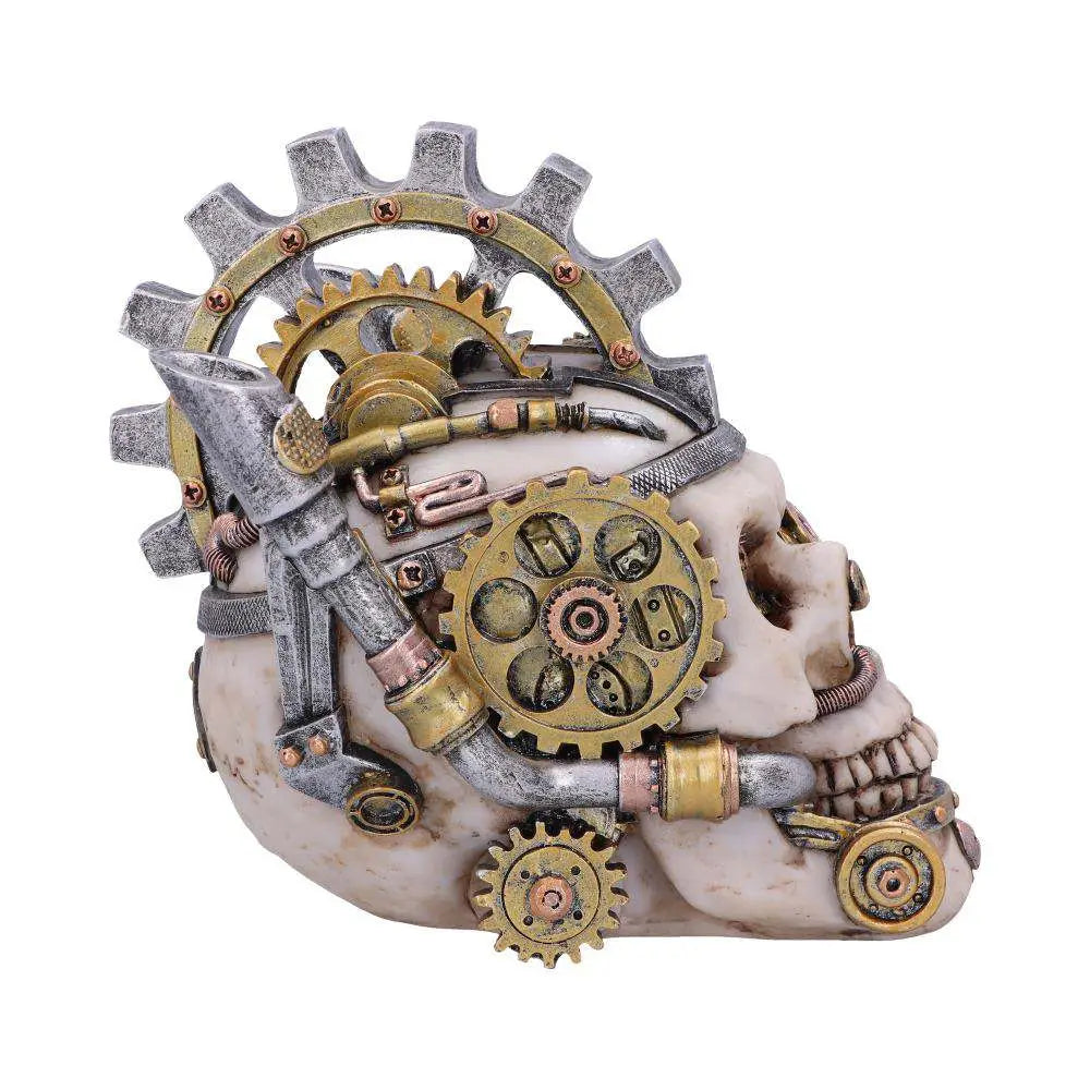 STEAMPUNK MECHANICAL METAL HEAD SKULL