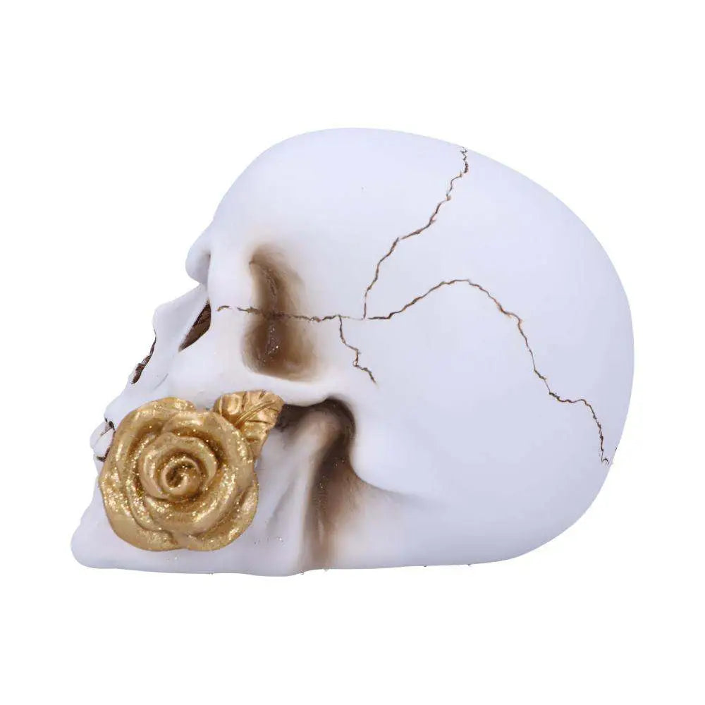 SKULL GOTHIC FLORAL FATE GOLDEN ROSE