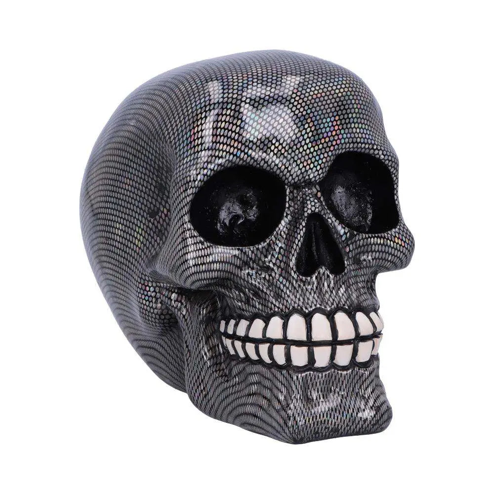 SKULL ORNAMENT HOLOGRAPHIC SILVER
