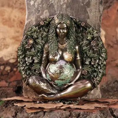 MOTHER EARTH BRONZE WALL PLAQUE