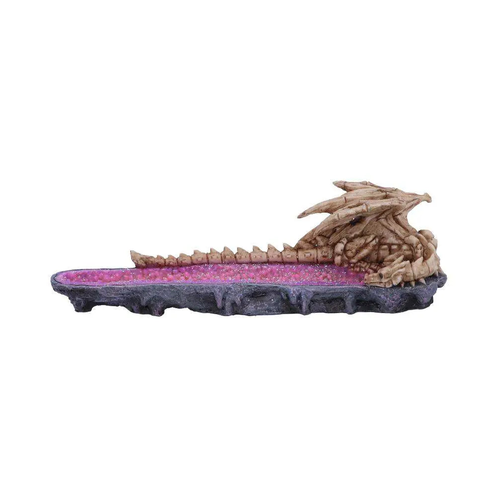 SKELETAL SLUMBER DRAGON INCENSE BURNER