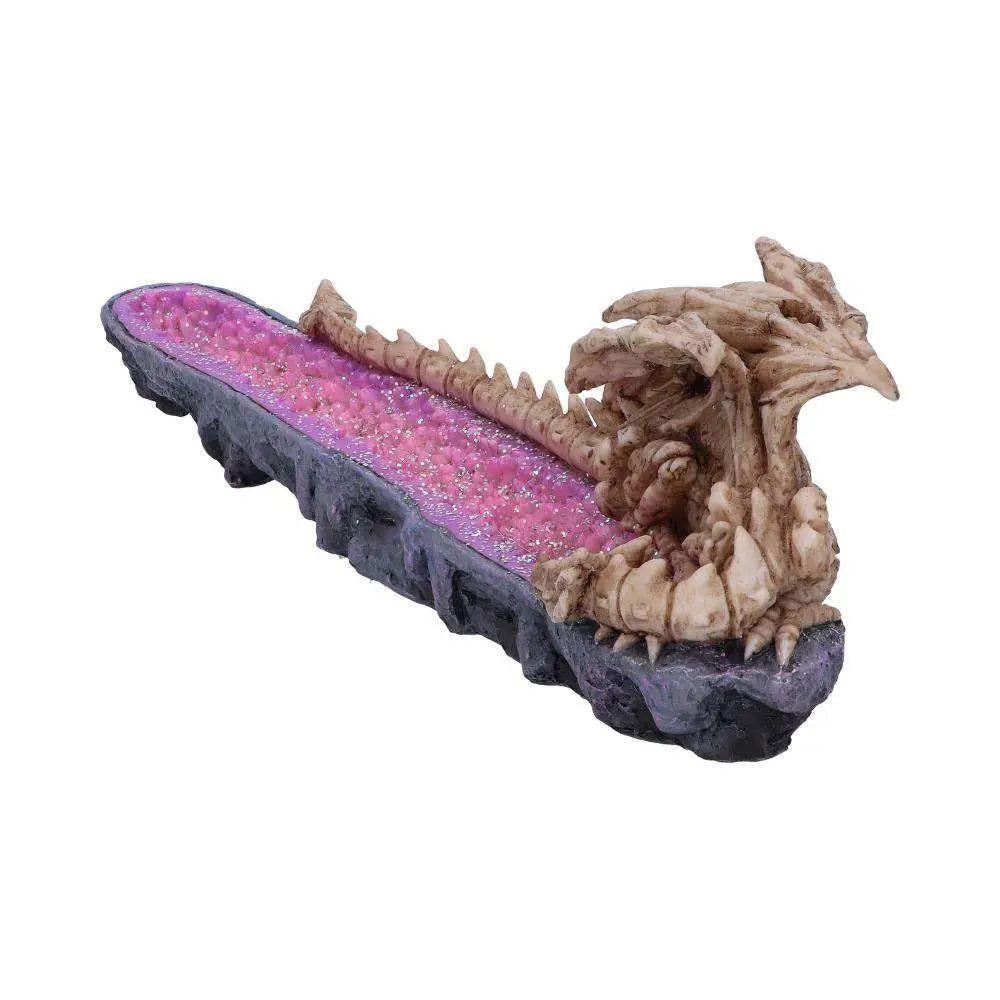 SKELETAL SLUMBER DRAGON INCENSE BURNER