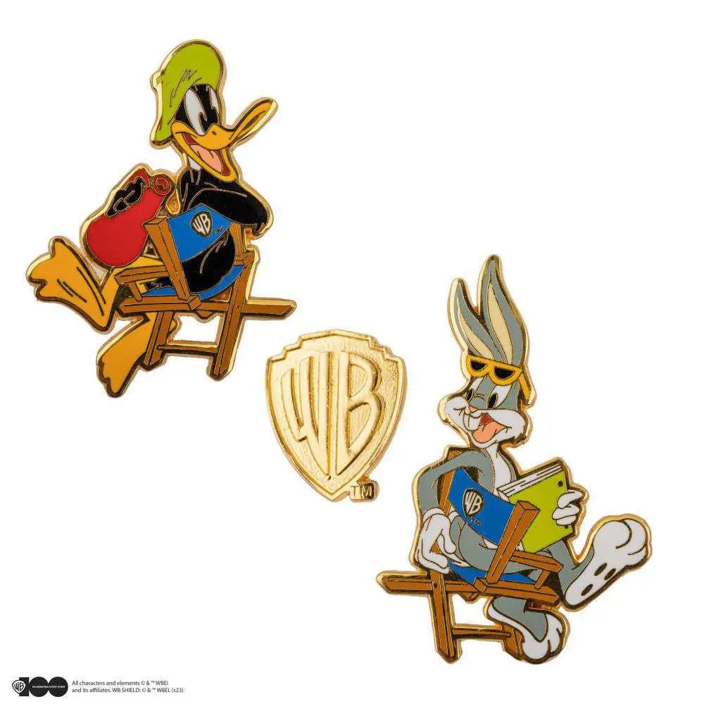 BUGS BUNNY & DAFFY DUCK AT WB STUDIOS PIN SET (3)