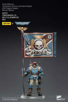 WH40K ASTRA MILITARUM TEMPESTUS SCIONS COMMAND SQUAD 55TH KAPPIC EAGLES BANNER BEARER
