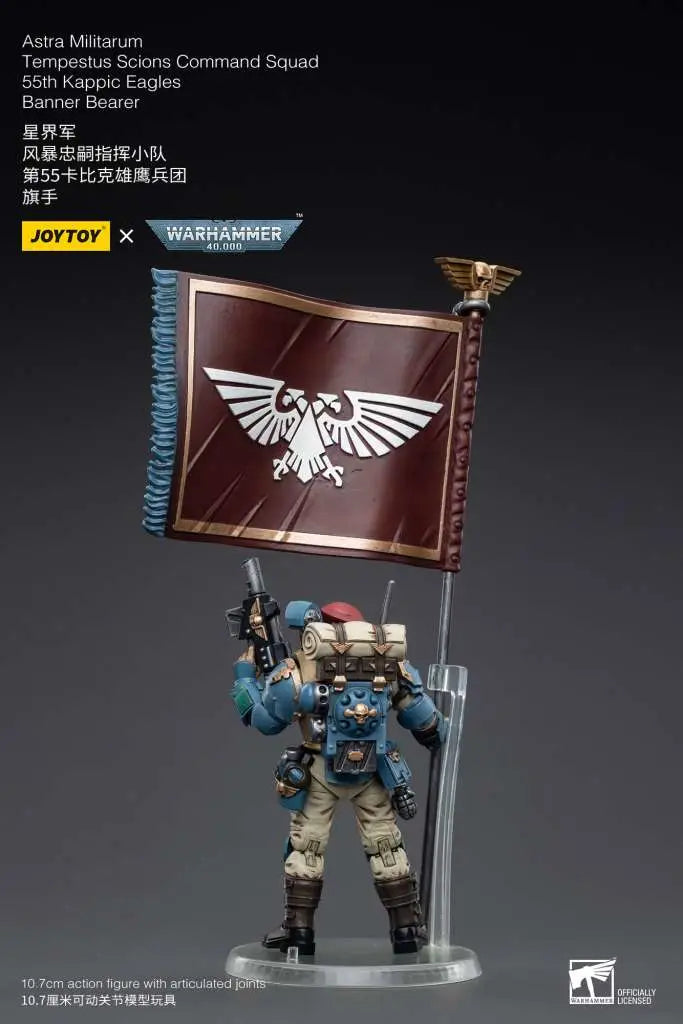 WH40K ASTRA MILITARUM TEMPESTUS SCIONS COMMAND SQUAD 55TH KAPPIC EAGLES BANNER BEARER